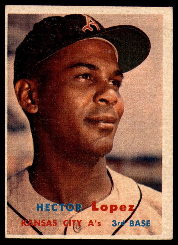 1957 Topps #6 Hector Lopez UER VG Very Good 