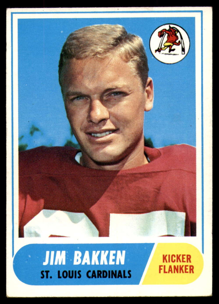 1968 Topps #8 Jim Bakken Excellent+  ID: 153214