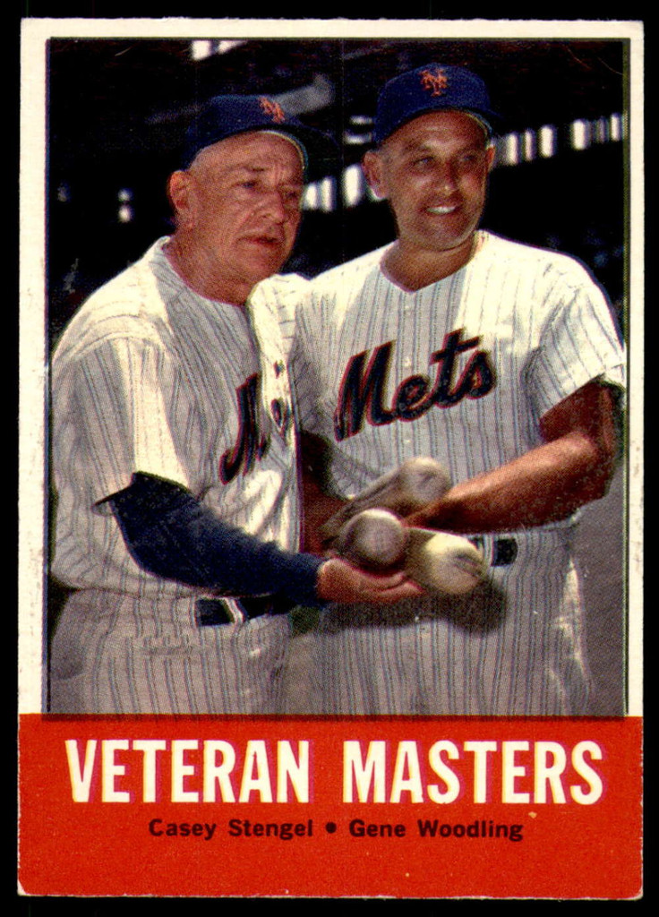 1963 Topps #43 asey Stengel/Gene Woodling Veteran Masters Very Good 