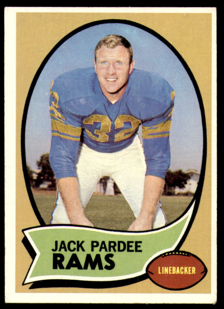 1970 Topps #68 Jack Pardee Very Good  ID: 261771