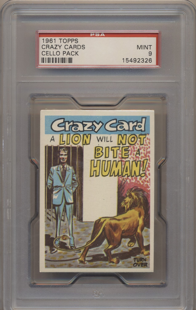 1961 Topps  Crazy Cards  CELLO PACK  PSA 9 ( MINT)  #*SKU36186