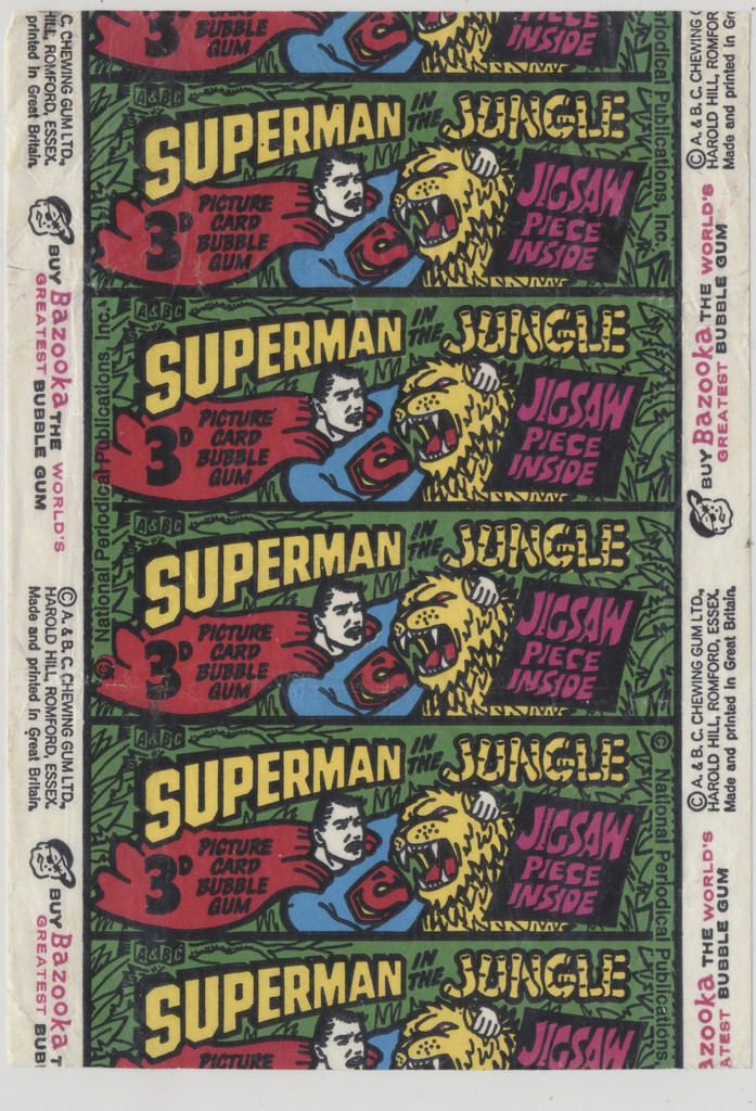 1968 ABC (England)  Superman Of The Jungle 3D Wrapper  #*sku36197