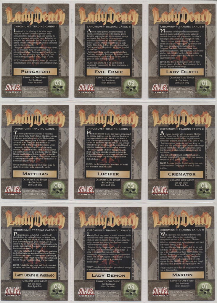 1995 Lady Death Chromium Base Set 100 Factory Sealed  #*sku36220