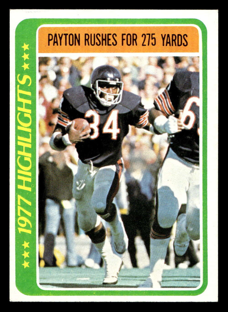 1978 Topps #3 Walter Payton HL Excellent+ 