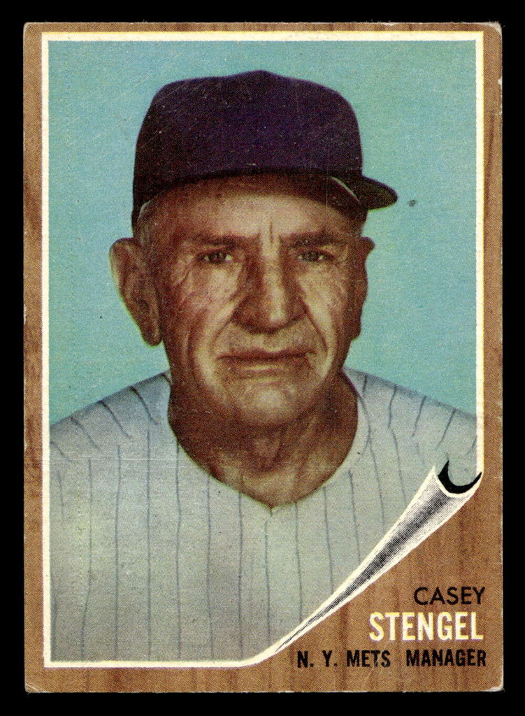 1962 Topps #29 Casey Stengel MG Very Good  ID: 410614