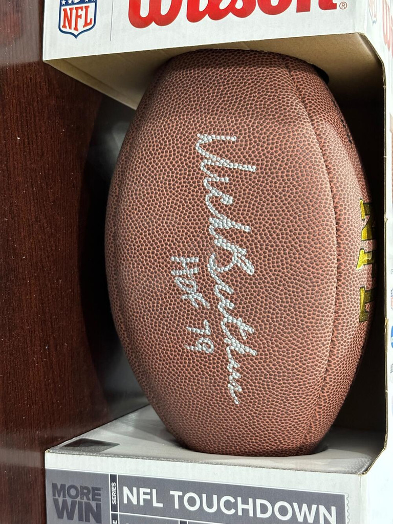 Dick Butkus HOF 79 Inscription Signed NFL Football Autograph JSA Cert Chicago Bears Auto ID: 410737