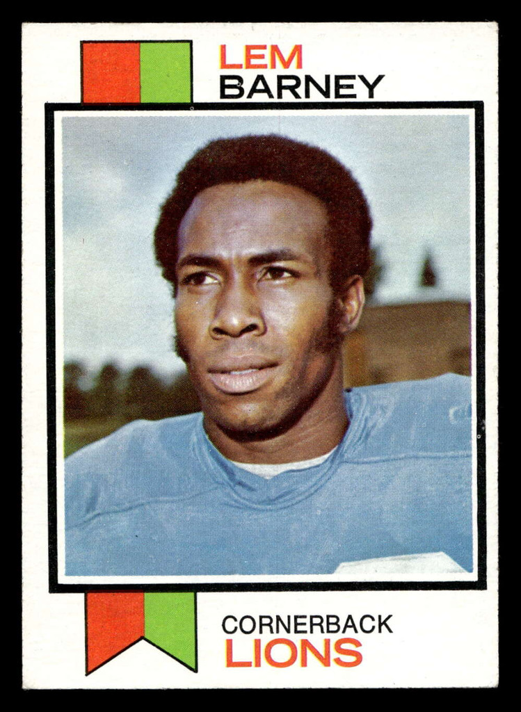 1973 Topps #370 Lem Barney Ex-Mint  ID: 411109