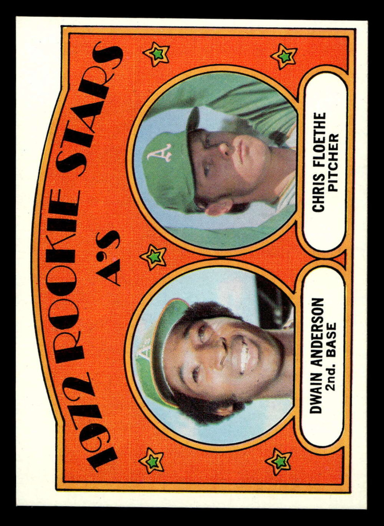 1972 Topps #268 Dwain Anderson/Chris Floethe A's Rookies Near Mint RC Rookie  ID: 411530