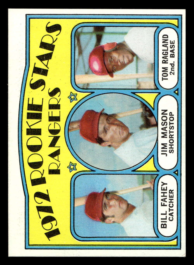 1972 Topps #334 Bill Fahey/Jim Mason/Tom Ragland Rangers Rookies Ex-Mint RC Rookie  ID: 411590
