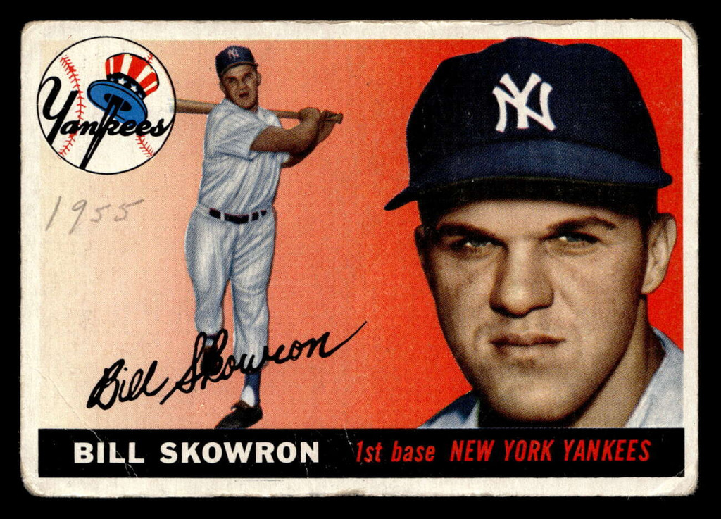 1955 Topps #22 Bill Skowron UER Good Writing on Card 
