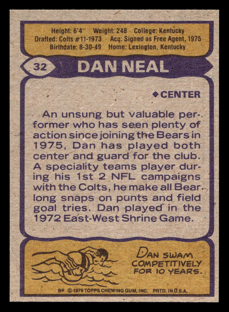 1979 Topps #32 Dan Neal Near Mint+ 