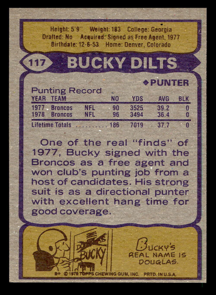 1979 Topps #117 Bucky Dilts Near Mint+ 