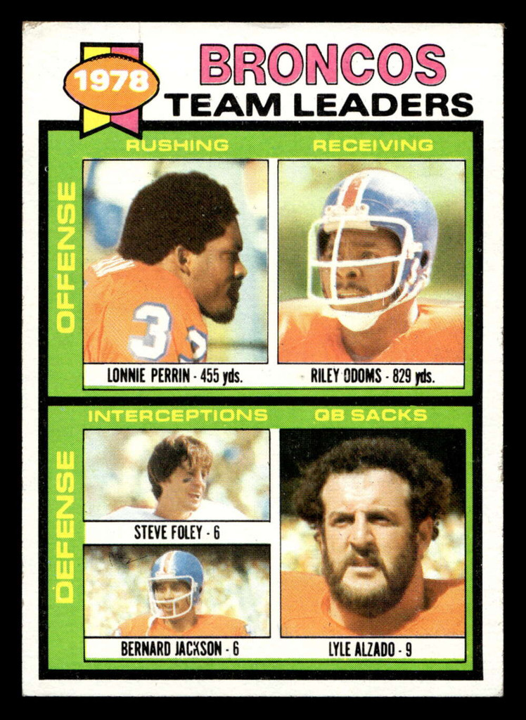 1979 Topps #507 Lonnie Perrin/Riley Odoms/Steve Foley/Bernard Jackson/Lyle Alzado TL Ex-Mint 