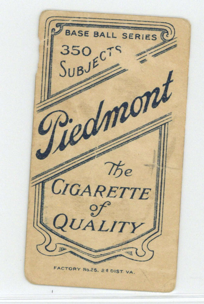 1909-11 T206 #452 Fred Snodgrass Batting (MIssing S) Poor Piedmont 350 
