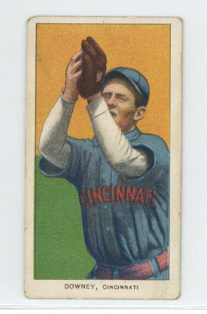 1909-11 T206 #144 Tom Downey Fielding Good Sweet Caporal 350 Factory 25 