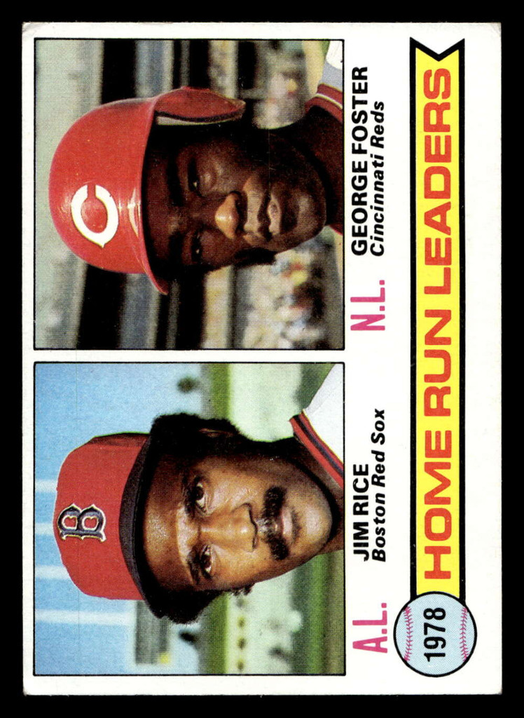 1979 Topps #2 Jim Rice/George Foster Home Run Leaders Ex-Mint 