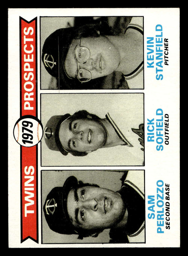 1979 Topps #709 Sam Perlozzo/Rick Sofield/Kevin Stanfield Twins Prospects Near Mint RC Rookie 
