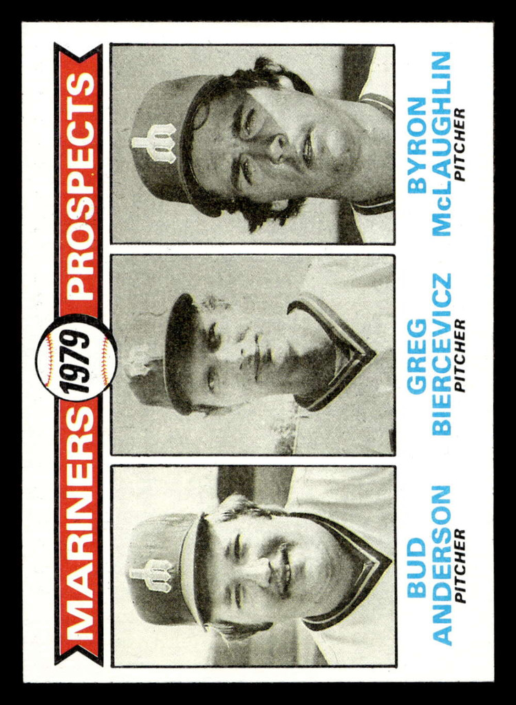 1979 Topps #712 Bud Anderson/Greg Biercevicz/Byron McLaughlin Mariners Prospects Near Mint RC Rookie 