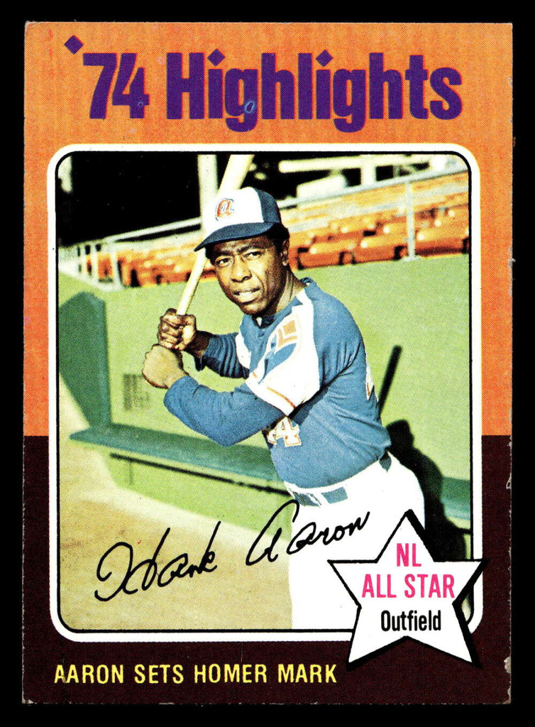 1975 Topps #1 Hank Aaron HL VG-EX  ID: 417559