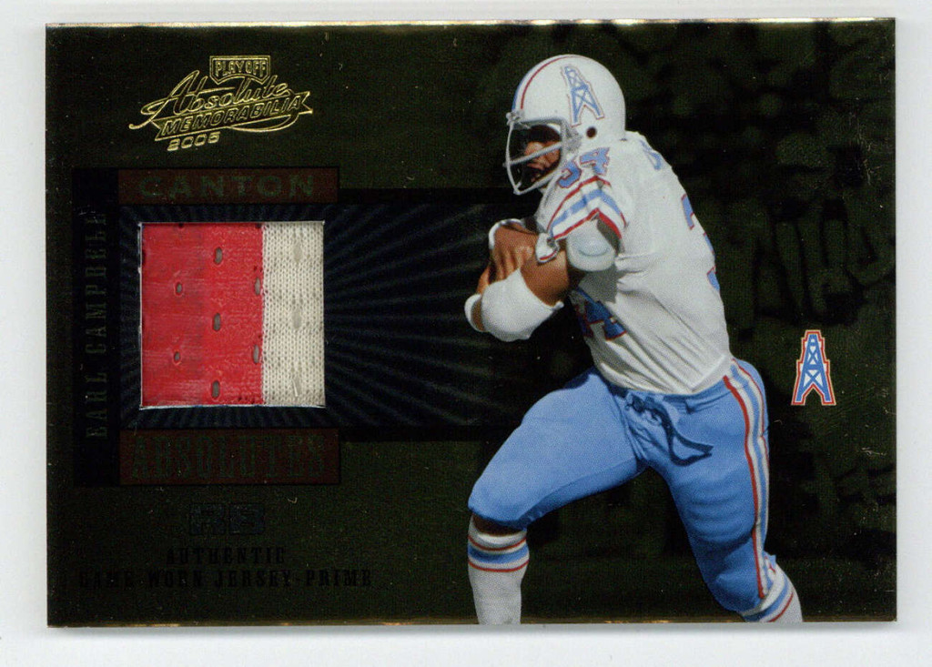 2005 Canton Absolutes Playoff Earl Campbell Oilers GU Jersey /25