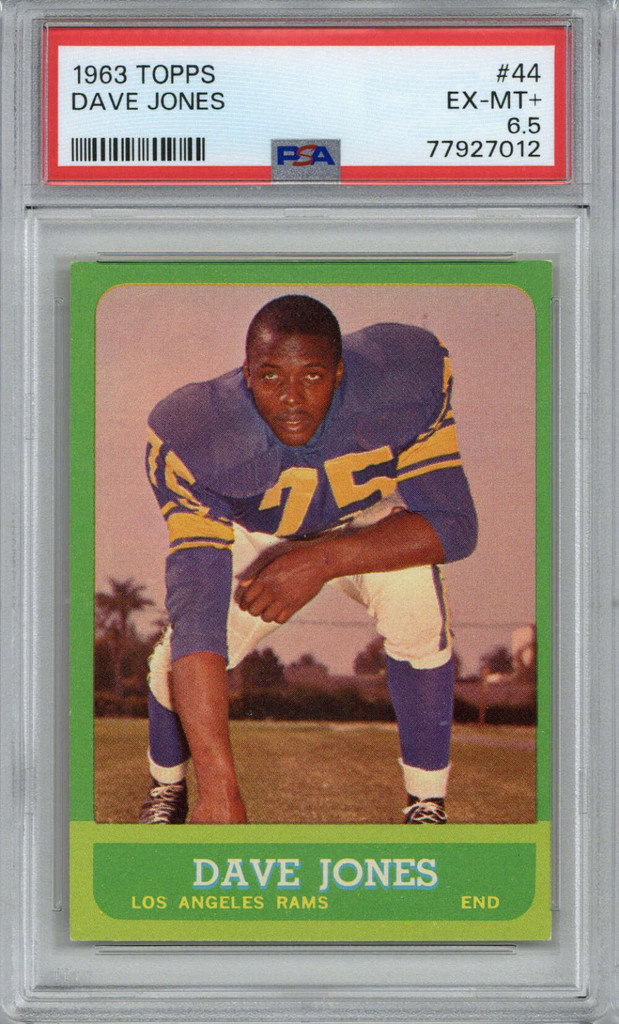 1963 Topps #44 Deacon Dave Jones PSA 6.5 EX-Mint+ Rams RC