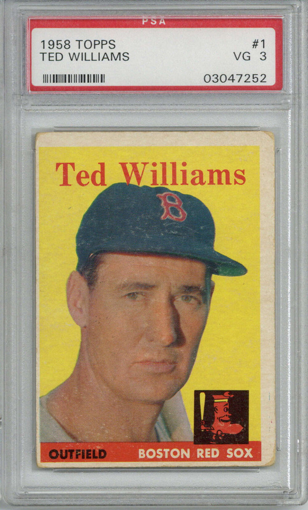 1958 Topps #1 Ted Williams PSA 3 VG Red Sox