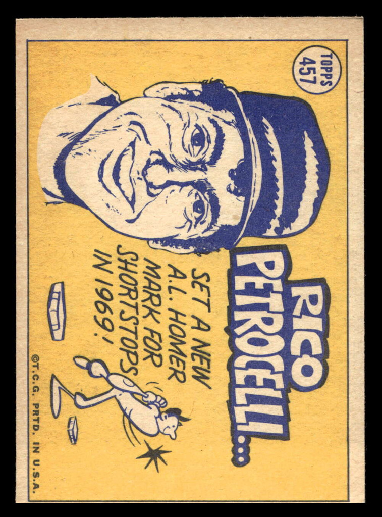 1970 Topps #457 Rico Petrocelli All-Star Ex-Mint  ID: 420109