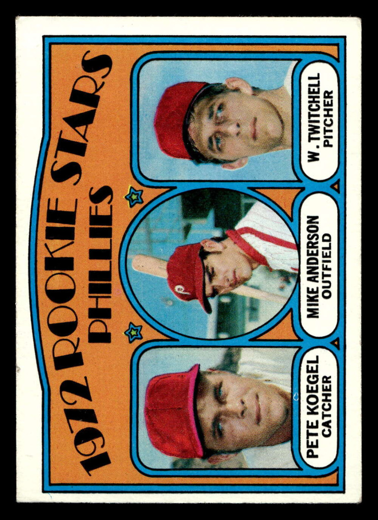 1972 Topps #14 Pete Koegel/Mike Anderson/Wayne Twitchell Phillies Rookies Ex-Mint RC Rookie  ID: 420991