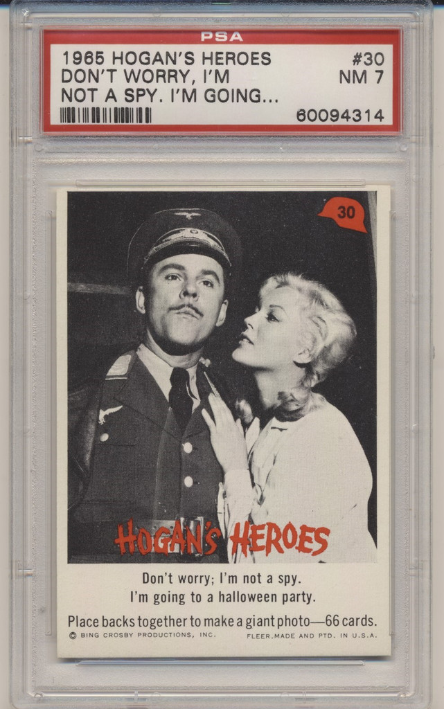 1965 Fleer Hogan's Heroes #30  Don't Worry, ...  PSA 7 NM  #*sku36300