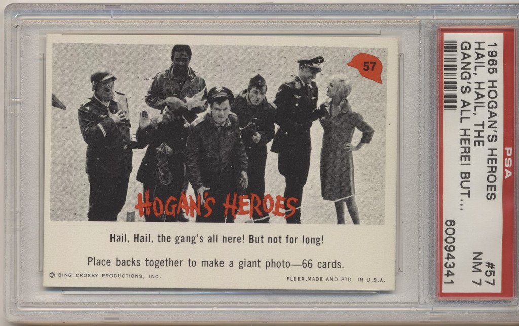 1965 Fleer Hogan's Heroes #57 Hail, Hail, The...  PSA 7 NM  #*sku36307