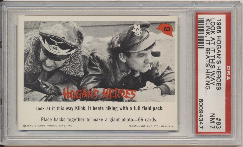 1965 Fleer Hogan's Heroes #63 Look At This....  PSA 7 NM  #*sku36309