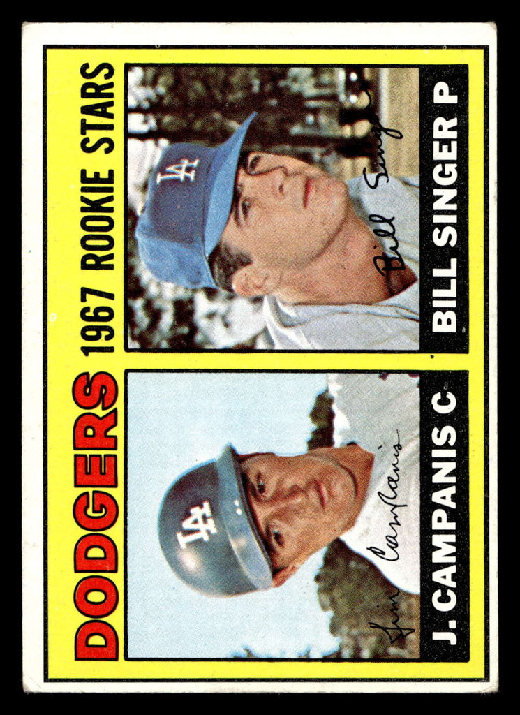 1967 Topps #12 Jim Campanis/Bill Singer Dodgers Rookies Excellent RC Rookie  ID: 423072