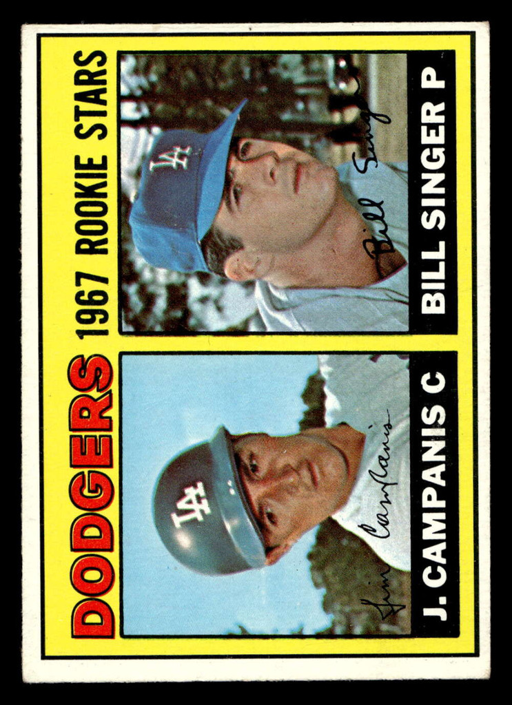 1967 Topps #12 Jim Campanis/Bill Singer Dodgers Rookies Excellent RC Rookie  ID: 423074