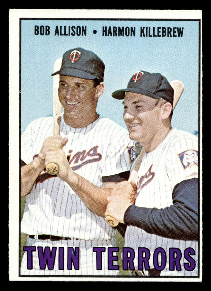 1967 Topps #334 Bob Allison/Harmon Killebrew Twin Terrors Ex-Mint  ID: 424062