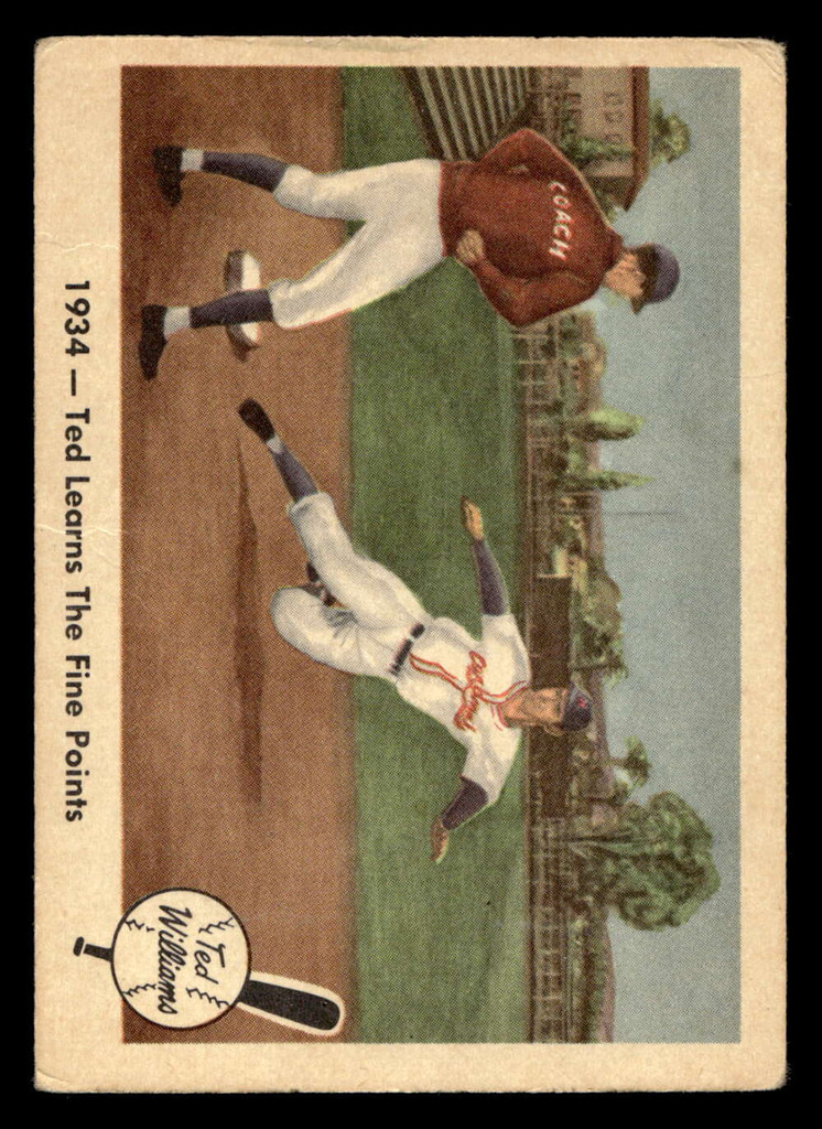 1959 Fleer Ted Williams #4 1934 - Ted Learns the Fine Points G-VG 