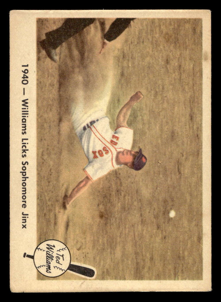 1959 Fleer Ted Williams #15 1940 - Williams Licks Sophomore Jinx VG-EX 