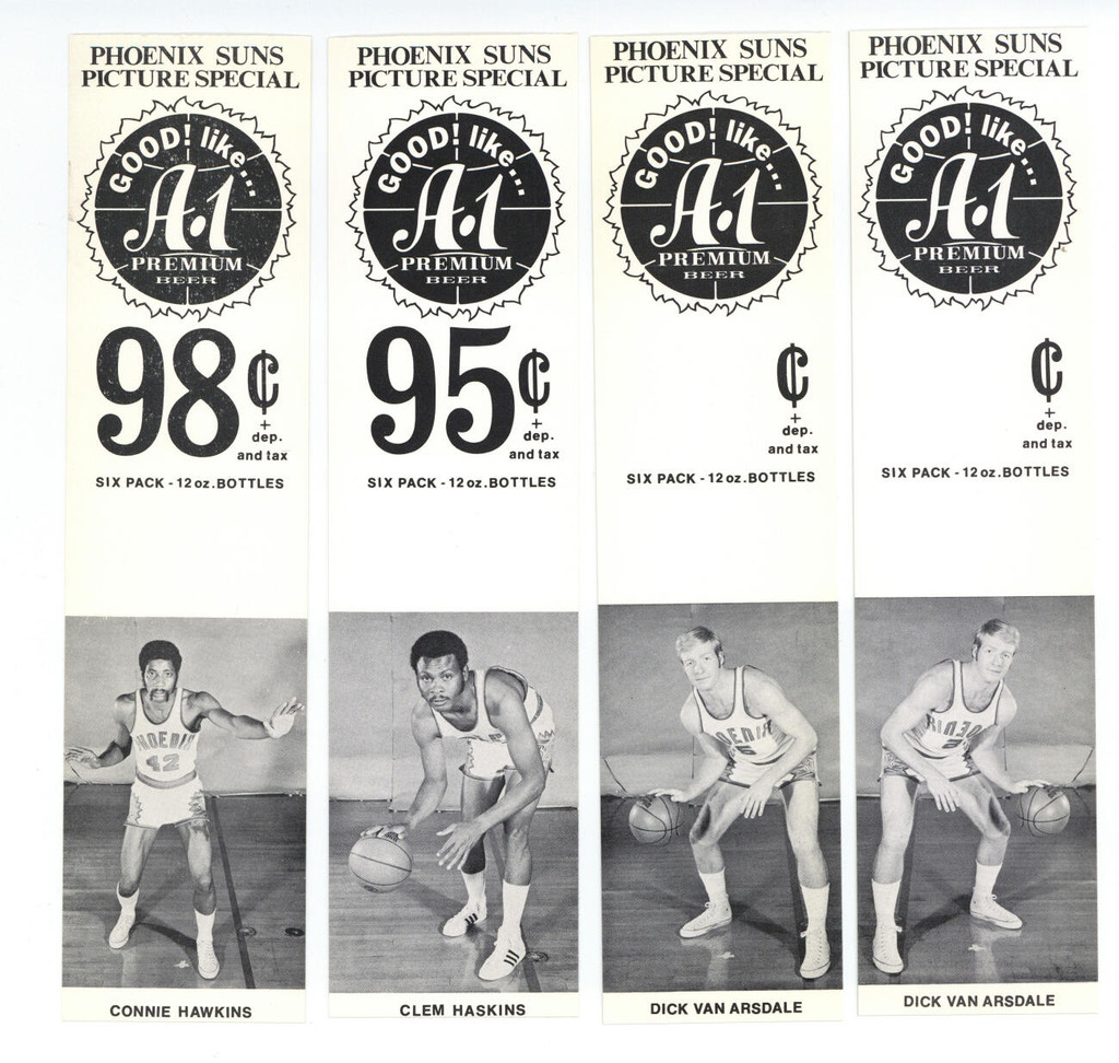1970-71 A1 Premium Beer Phoenix Suns 13 card Complete Master Set with Variations