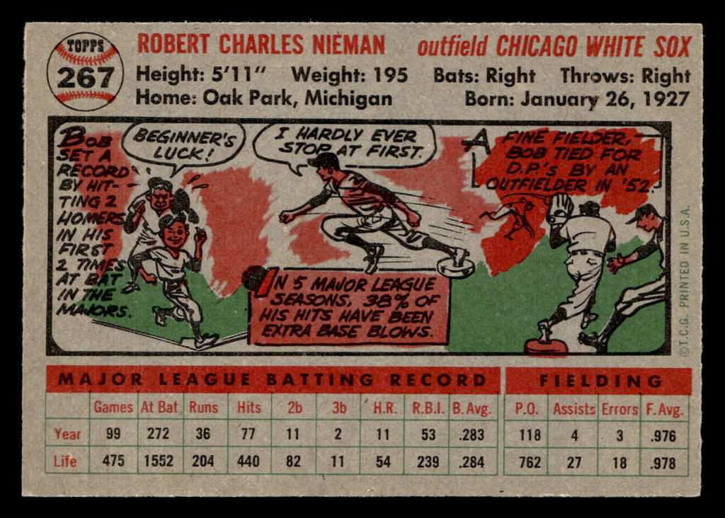 1956 Topps #267 Bob Nieman Near Mint  ID: 426017