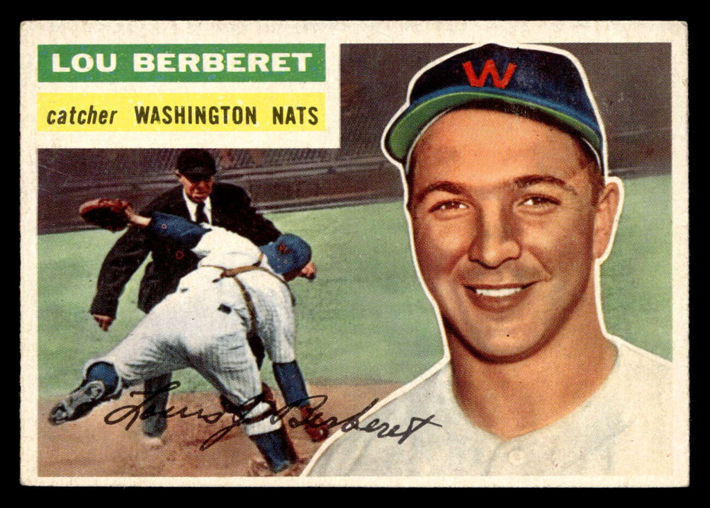 1956 Topps #329 Lou Berberet Ex-Mint RC Rookie 