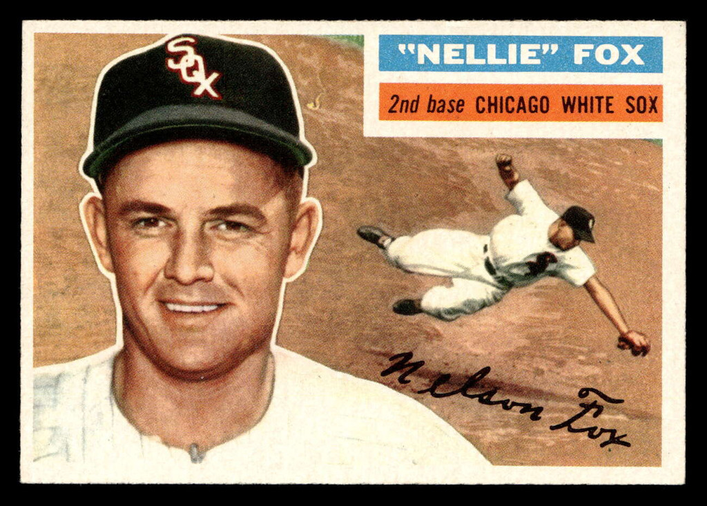 1956 Topps #118A Nellie Fox Grey Backs Near Mint+ 