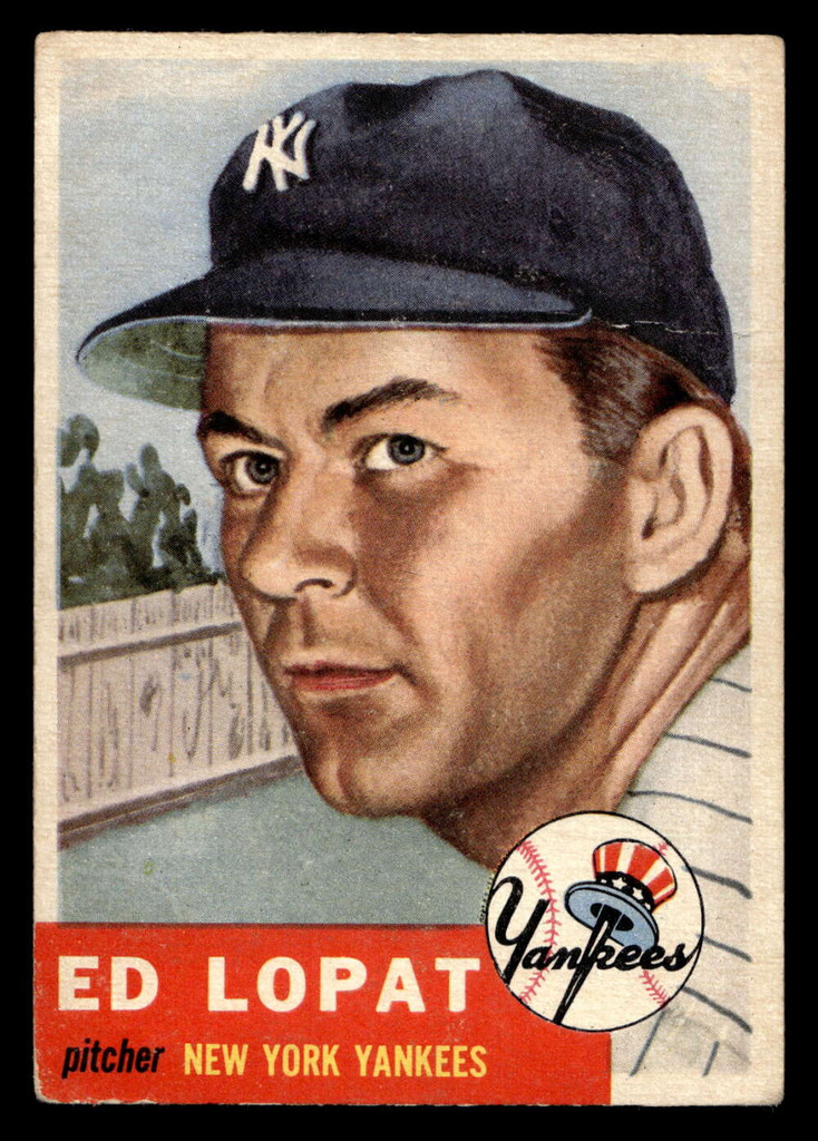 1953 Topps #87 Ed Lopat Very Good  ID: 426369