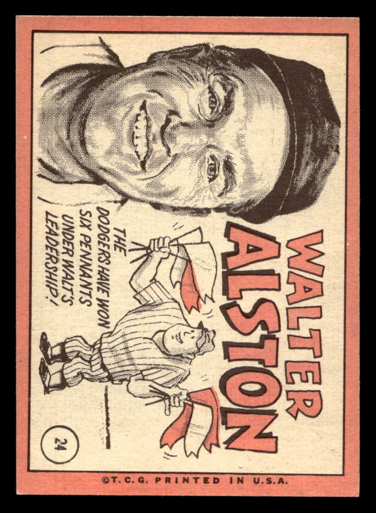 1969 Topps #24 Walt Alston MG Excellent+  ID: 426501