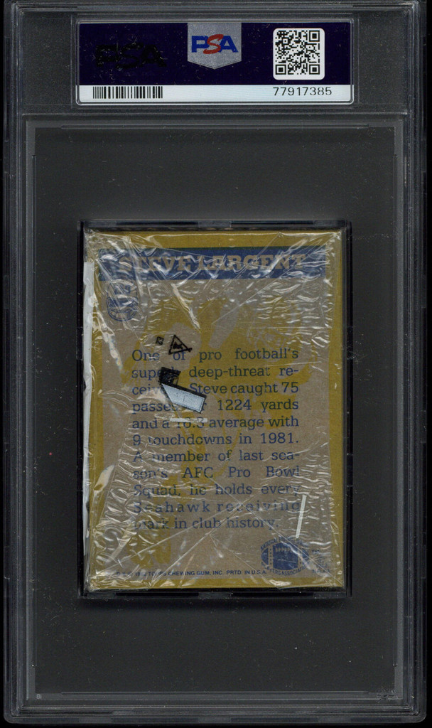 1982 Topps Football Cello Pack WALTER PAYTON Brothers TOP PSA 9 Mint Unopened ID: 426592