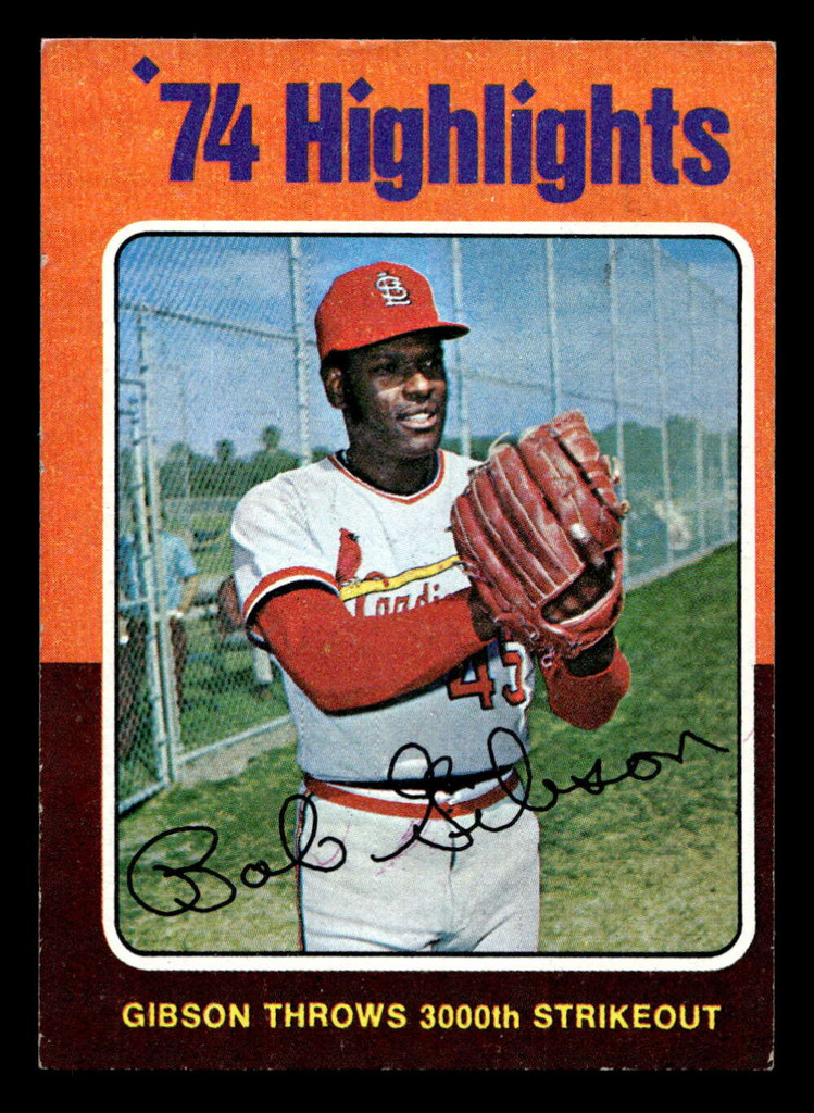 1975 Topps Mini #3 Bob Gibson HL Ex-Mint  ID: 426817