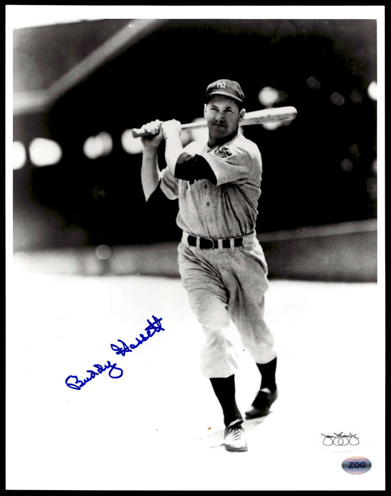Buddy Hassett 8 x 10 Photo Signed Auto JSA Sticker Only New York Yankees