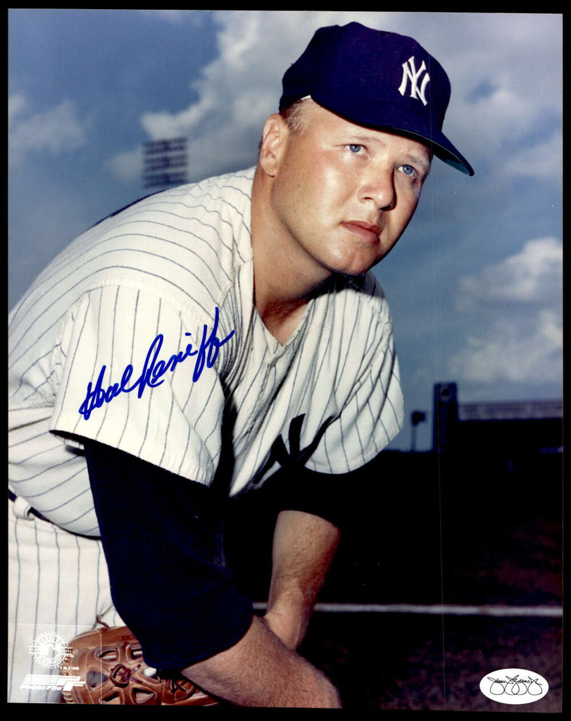 Hal Reniff 8 x 10 Photo Signed Auto JSA Sticker Only New York Yankees