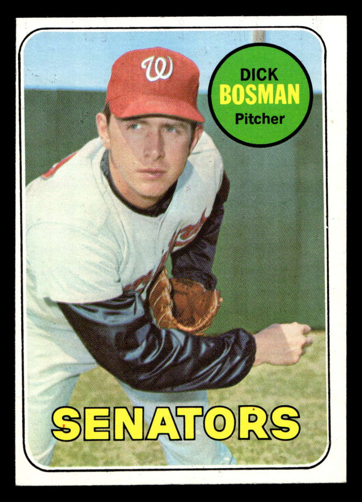 1969 Topps #607 Dick Bosman Near Mint  ID: 428419