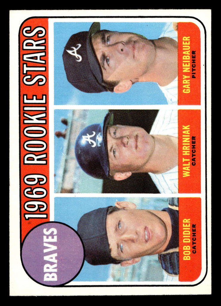 1969 Topps #611 Bob Didier/Walt Hriniak/Gary Neibauer Braves Rookies Near Mint+ RC Rookie  ID: 428431