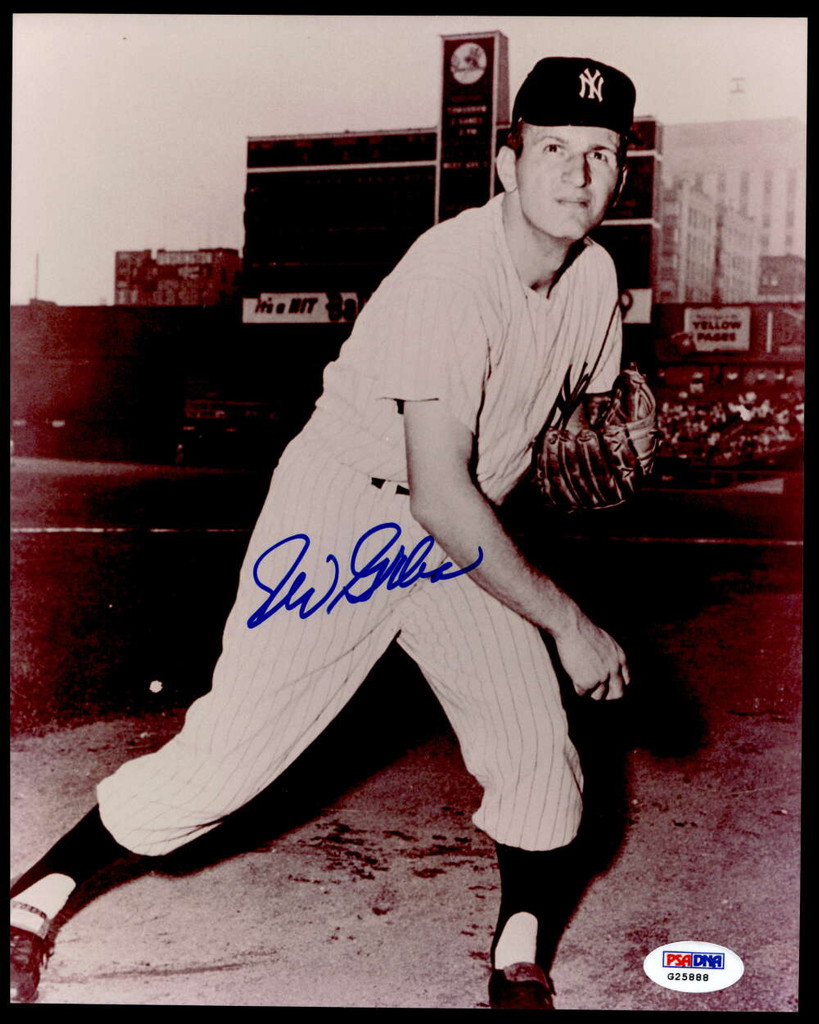 Eli Grba 8 x 10 Photo Signed Auto PSA/DNA Authenticated Yankees