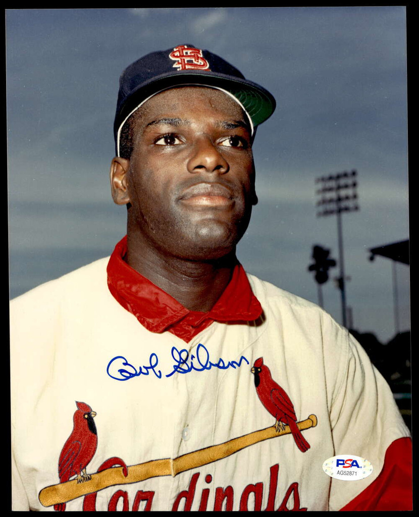 Bob Gibson 8 x 10 Photo Signed Auto PSA/DNA Authenticated Cardinals ID: 428637